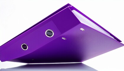 purple file folder isolated on white or white background business concept