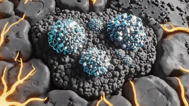 Medical Animation: Prion Disease Spongiform Encephalopathy - Microscopic View