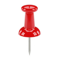 Fototapeta premium Single red pushpin