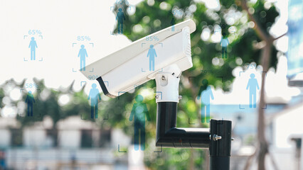Outdoor CCTV Surveillance Camera and Security Monitoring System.