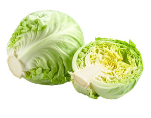 Iceberg lettuce isolated on white background