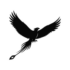 Obraz premium A majestic bird with outstretched wings flying through the sky