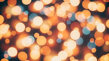 A vibrant display of glowing lights in a dark environment viewed from a close-up perspective