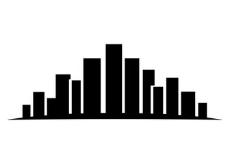 Obraz premium skyscrapers vector icon on a white background Vector black icon