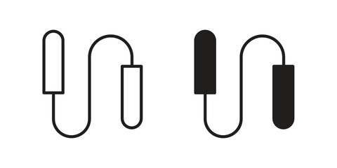 Jump rope icons on white background. Line vector sign, symbol for web and mobile © Joss