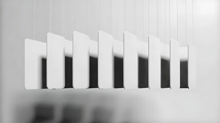 White rectangular cards in grid alignment – Great for user interface design, project management, or minimalist ads.