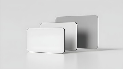 Staggered floating white UI elements – Perfect for software as a service, digital branding, or tech presentations.