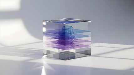 Floating data architecture cube – Suitable for software solutions.