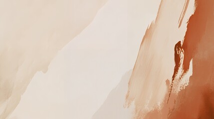 Organic earthy background with expressive hand-painted brush strokes in burnt orange and cream for a modern artistic aesthetic.