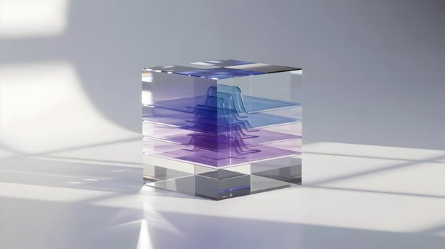 Floating data architecture cube &ndash; Suitable for software solutions.