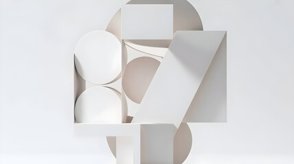 Professional white abstract geometry – Suitable for business slides.