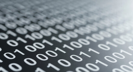 Binary code pattern in digital technology background  