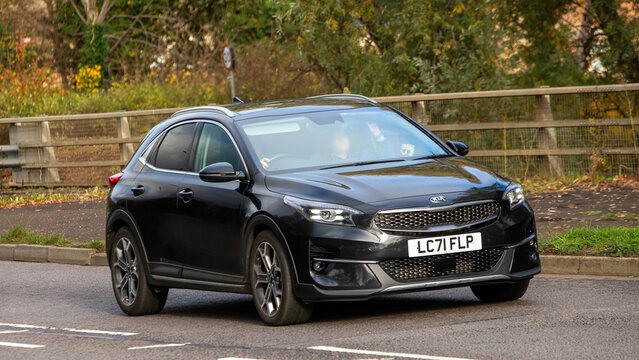 Milton Keynes,Bucks,UK -Nov. 8th 2025:  2021 Kia Xceed car driving on a British road