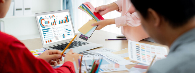 Business data dashboard provide business intelligence analytic for marketing strategy planning...