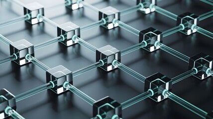 Interconnected digital nodes - Great for infrastructure marketing.