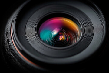 One camera lens macro technical closed view.