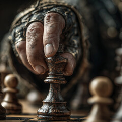 A person playing chess.