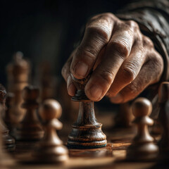A person playing chess.