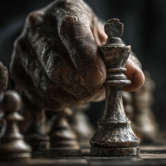 A person playing chess.