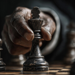 A person playing chess.