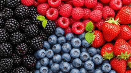 Obraz premium Assorted berries display