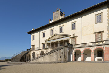 Villa Medicea di Poggio a Caiano, a Renaissance villa designed by Giuliano da Sangallo in the Tuscan countryside, Italy.