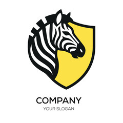 Black Zebra Logo Design Template Zebra