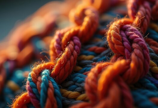 Cozy Knitted Fabric Showcasing Unique Thread Patterns That Puzzle the Eye