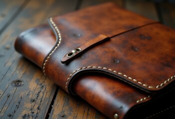 Timeless Aged Leather Crafted Material Intriguing Wear Marks Antique Appeal Fashion Statement Durable Texture