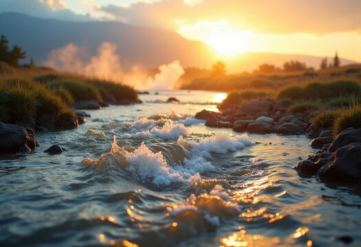 Tidal Estuary Harmony River Ocean Interplay Dynamic Flow Natural Elements Formation