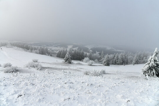 Rodeln auf der Wasserkuppe in der sch&ouml;nen Rh&ouml;n