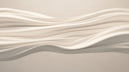 Abstract flowing cream-colored waves background