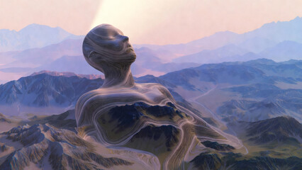 sunset in the mountains