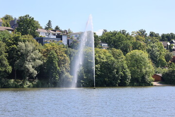 Fototapeta premium Blick auf den Biggesee bei Olpe im Sauerland