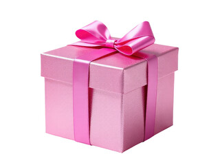 Obraz premium A beautifully wrapped gift box with a pink bow and lid slightly open, revealing a surprise inside