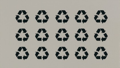 Recycling Symbols Pattern Light Background