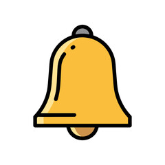 Vibrant yellow bell icon symbolizing alert notifications against a clean background