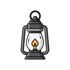 Vintage lantern illuminating a cozy room, creating a warm atmosphere during evening