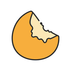 A bitten orange shell with a creamy interior, set against a plain background, symbolizing freshness