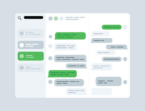 Modern Messaging App Interface UI Design with Chat Conversation Layout