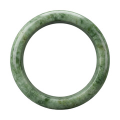 Green jade bangle bracelet isolated on white background © X02