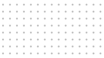 Modern grid pattern consisting of small hollow square outlines on white