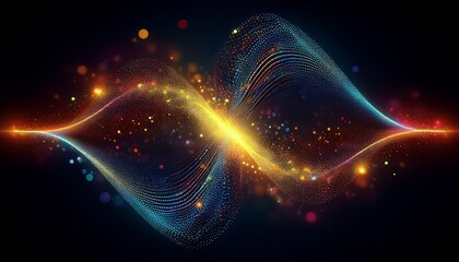 abstract glowing particles design