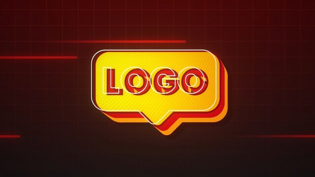 Fast Energetic Moving Lines Shake Wiggle Logo Reveal