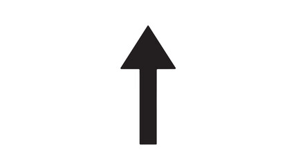Fototapeta premium Black Arrow Pointing Up on White Background