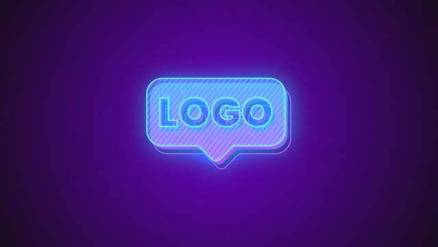 Neon Modern Glow Bold Logo Reveal Shine Light