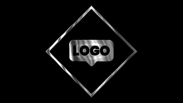 Silver Shiny Metal Bling Expensive Logo Reveal