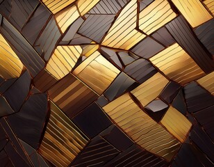 mosaic with gold inserts