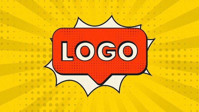 Yellow Comic Cartoon Wham Bam Logo Reveal