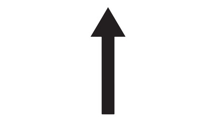 Fototapeta premium Black Arrow Pointing Up Isload on transpernt background